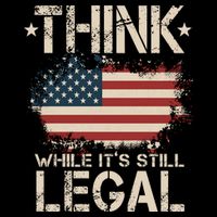 Think While It's Still Legal Vintage American Flag Backpack