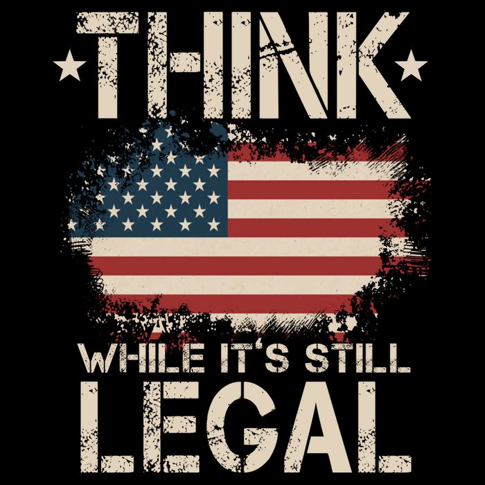Think While It's Still Legal Vintage American Flag Backpack