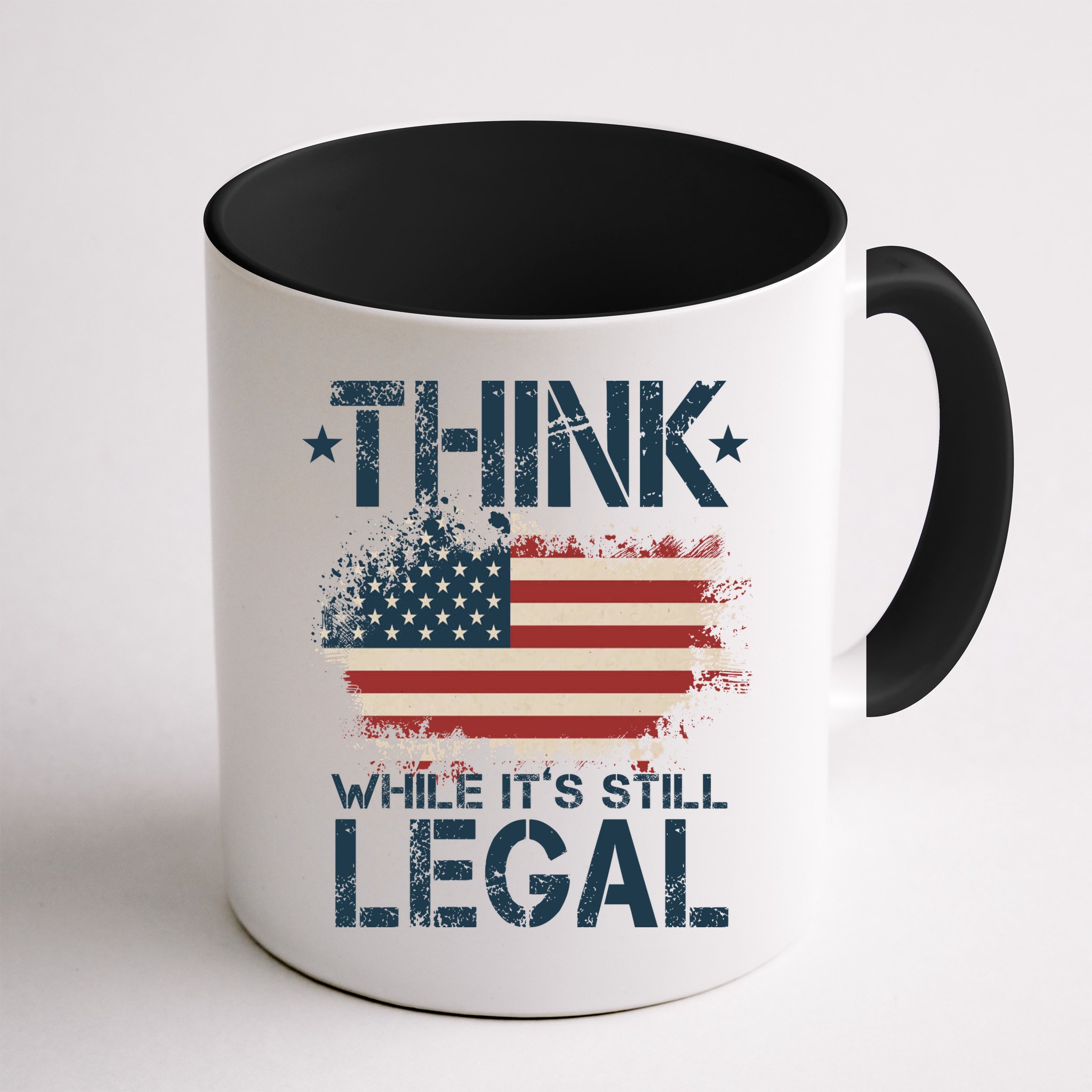 Think While It's Still Legal Vintage American Flag Mug