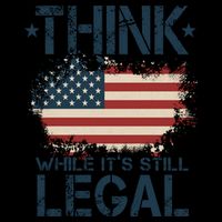 Think While It's Still Legal Vintage American Flag Mug