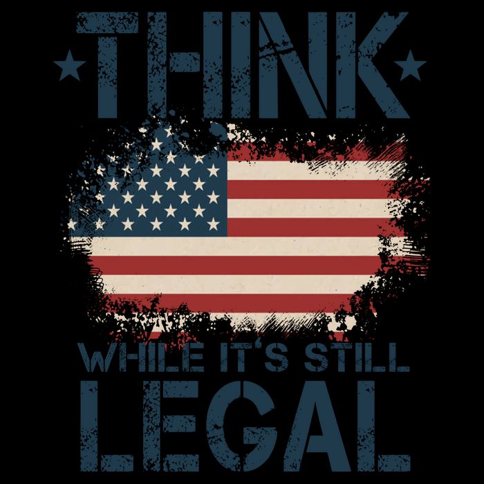 Think While It's Still Legal Vintage American Flag Mug