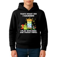 Thats What I Do I Garden I Play With Bees And I Forget Kids Hoodie