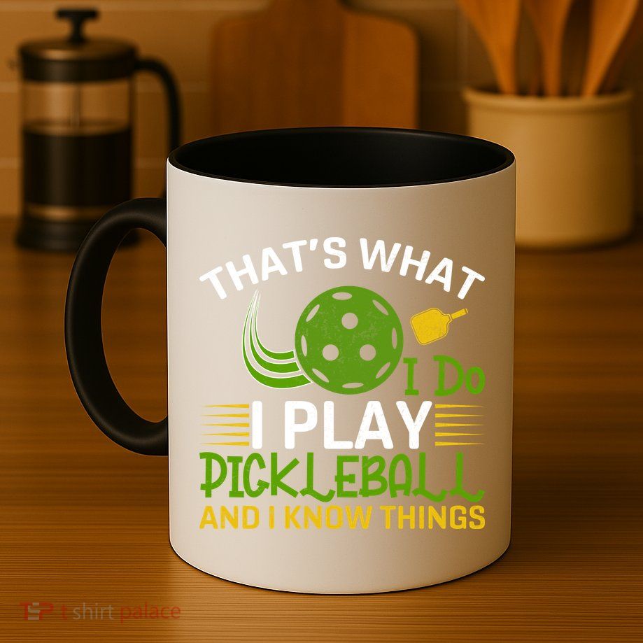 That's What I Do I Play Pickleball And I Know Things Gift Mug
