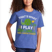 That's What I Do I Play Pickleball And I Know Things Gift Kids T-Shirt