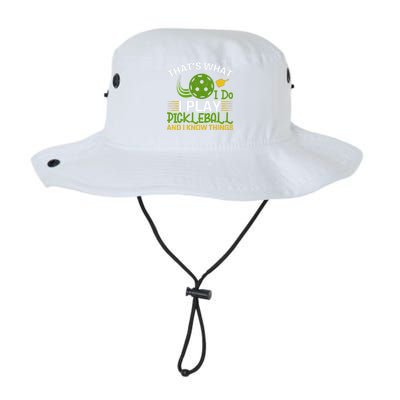 That's What I Do I Play Pickleball And I Know Things Gift Legacy Cool Fit Booney Bucket Hat