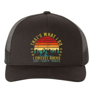 That's What I Do I Collect Rocks and I Know Things Funny Yupoong Adult 5-Panel Trucker Hat