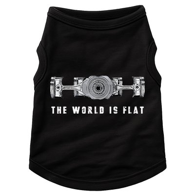 The World Is Flat Boxer Engine Car Enthusiast Doggie Tank