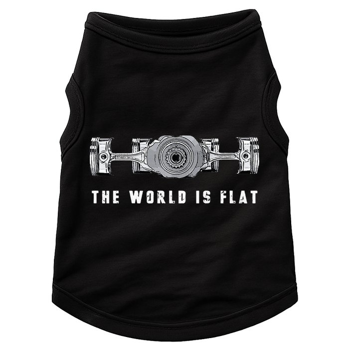 The World Is Flat Boxer Engine Car Enthusiast Doggie Tank