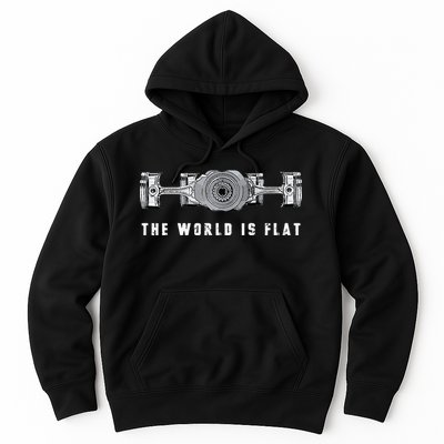 The World Is Flat Boxer Engine Car Enthusiast Hoodie