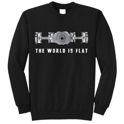 The World Is Flat Boxer Engine Car Enthusiast Sweatshirt