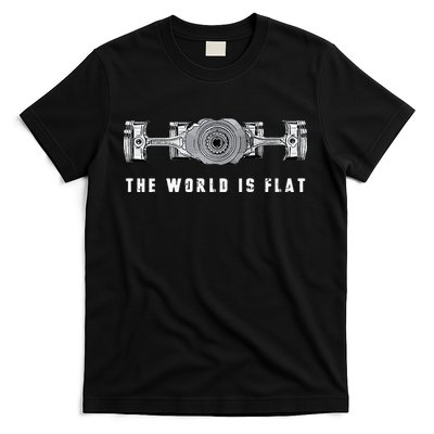The World Is Flat Boxer Engine Car Enthusiast T-Shirt
