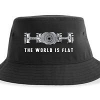 The World Is Flat Boxer Engine Car Enthusiast Sustainable Bucket Hat