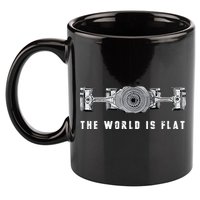 The World Is Flat Boxer Engine Car Enthusiast 11oz C Handle Ceramic Mug