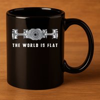 The World Is Flat Boxer Engine Car Enthusiast 11oz C Handle Ceramic Mug
