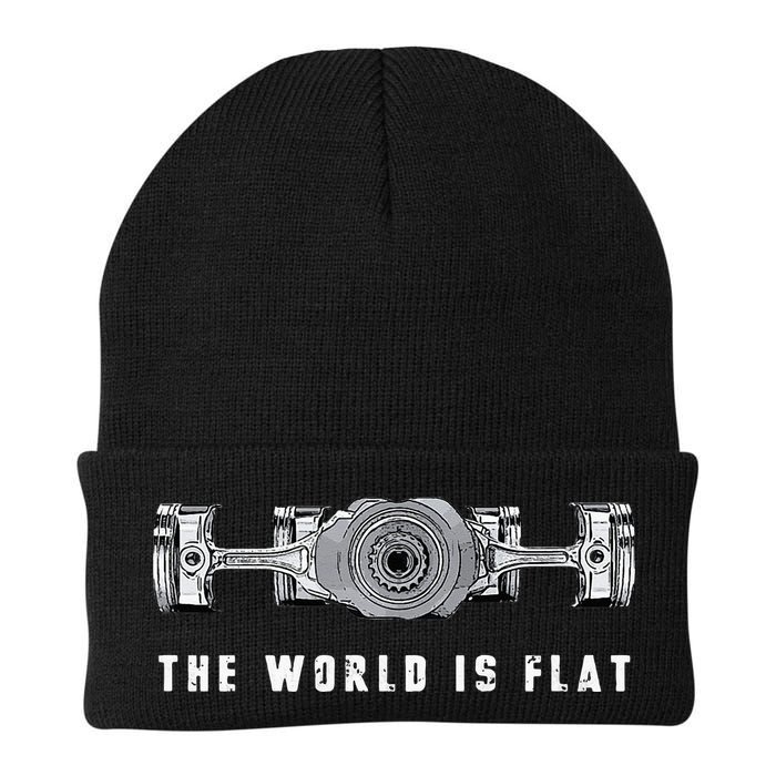 The World Is Flat Boxer Engine Car Enthusiast Beanie