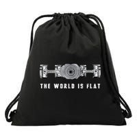 The World Is Flat Boxer Engine Car Enthusiast Drawstring Bag