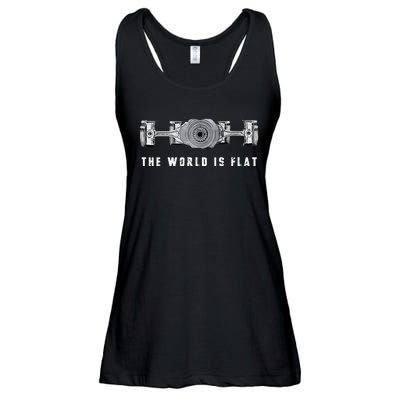 The World Is Flat Boxer Engine Car Enthusiast Ladies Essential Flowy Tank