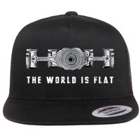 The World Is Flat Boxer Engine Car Enthusiast Flat Bill Trucker Hat
