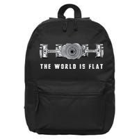 The World Is Flat Boxer Engine Car Enthusiast 16 in Basic Backpack