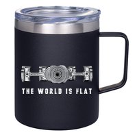 The World Is Flat Boxer Engine Car Enthusiast 12oz Stainless Steel Coffee Mug