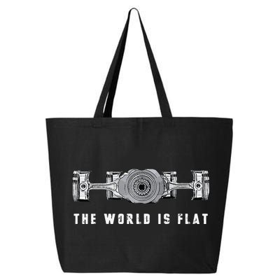 The World Is Flat Boxer Engine Car Enthusiast 25L Jumbo Tote