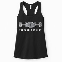 The World Is Flat Boxer Engine Car Enthusiast Womens Tank Top