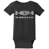 The World Is Flat Boxer Engine Car Enthusiast Baby Bodysuit