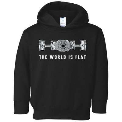 The World Is Flat Boxer Engine Car Enthusiast Toddler Hoodie