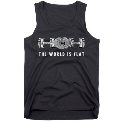 The World Is Flat Boxer Engine Car Enthusiast Tank Top