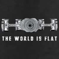 The World Is Flat Boxer Engine Car Enthusiast Golf Towel