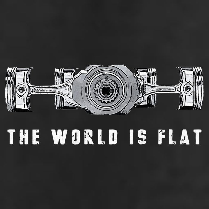 The World Is Flat Boxer Engine Car Enthusiast Golf Towel