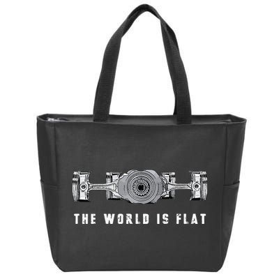 The World Is Flat Boxer Engine Car Enthusiast Zip Tote Bag