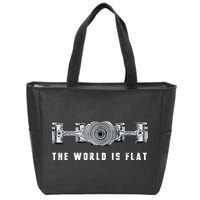 The World Is Flat Boxer Engine Car Enthusiast Zip Tote Bag