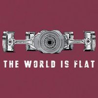 The World Is Flat Boxer Engine Car Enthusiast 16oz Travel Tumbler