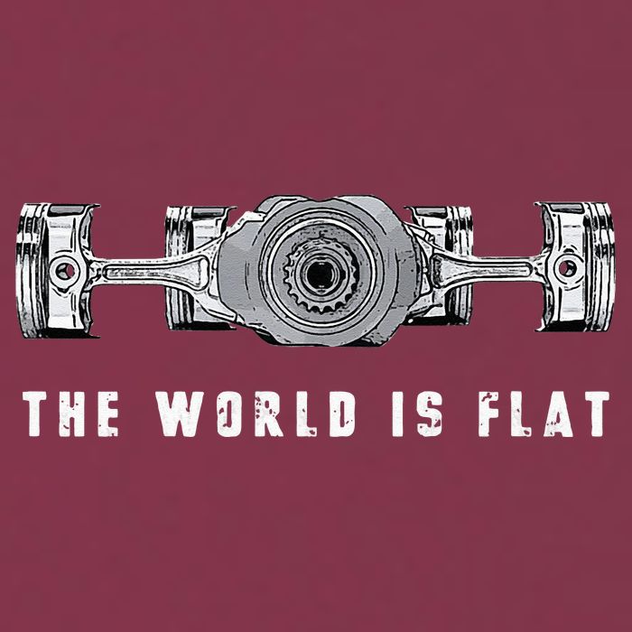 The World Is Flat Boxer Engine Car Enthusiast 16oz Travel Tumbler