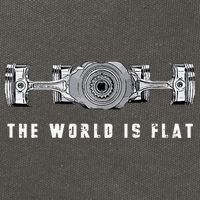 The World Is Flat Boxer Engine Car Enthusiast Cotton Canvas Backpack