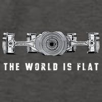 The World Is Flat Boxer Engine Car Enthusiast Vector Backpack