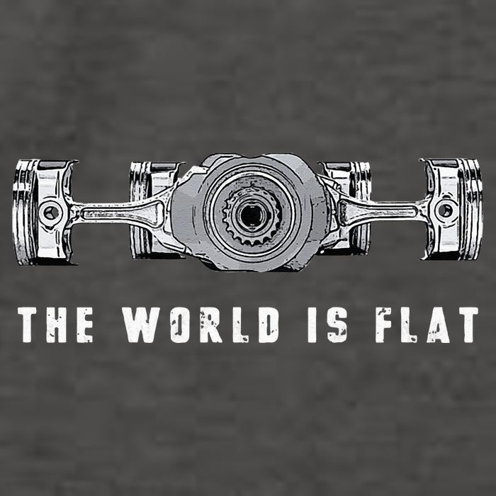 The World Is Flat Boxer Engine Car Enthusiast Vector Backpack