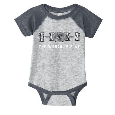 The World Is Flat Boxer Engine Car Enthusiast Infant Baby Jersey Bodysuit