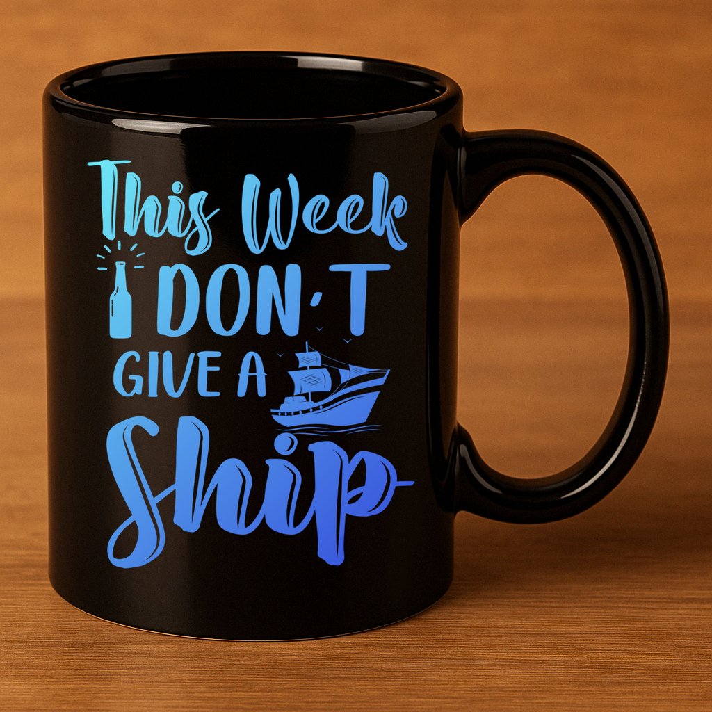 This Week I Dont Give A Ship Cruise Trip Summer Cruising Cool Gift 11oz C Handle Ceramic Mug