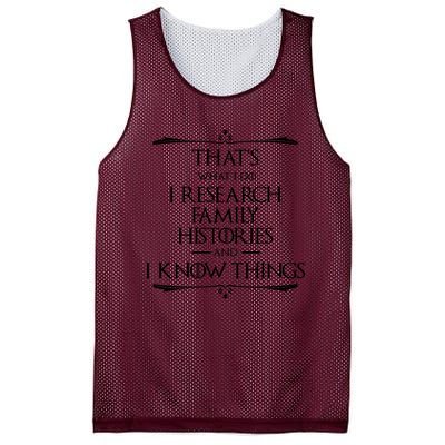 That&X27;S What I Do I Research And Know Things Genealogy Mesh Reversible Basketball Jersey Tank