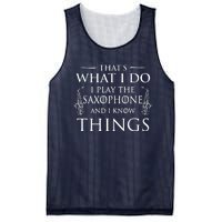 Thats What I Do I Play The Saxophone Saxophonist Jazz Mesh Reversible Basketball Jersey Tank