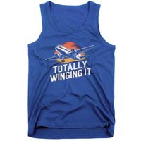 Totally Winging It Flying Airplane Aviation Pilot Aircraft Gift Tank Top