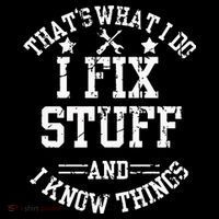 Thats What I Do I Fix Stuff And I Know Things Father Day Sustainable Beanie