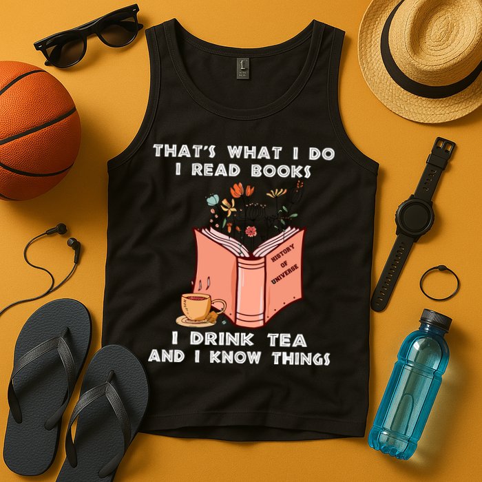 ThatS What I Do I Read Books I Drink Tea And I Know Things Tank Top