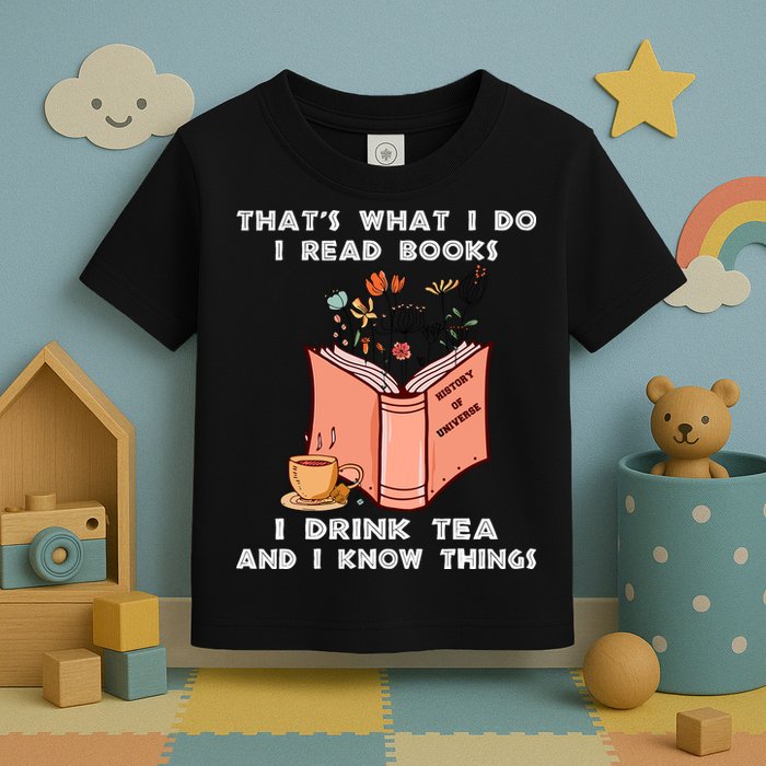 ThatS What I Do I Read Books I Drink Tea And I Know Things Toddler T-Shirt