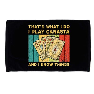 ThatS What I Do I Play Canasta Funny Canasta Card Game Microfiber Hand Towel