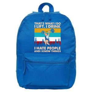 That’s What I Do I I Hate People And I Know Thing Great Gift 16 in Basic Backpack