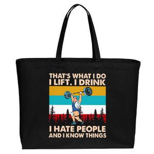 That’s What I Do I I Hate People And I Know Thing Great Gift Cotton Canvas Jumbo Tote