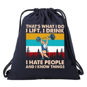 That’s What I Do I I Hate People And I Know Thing Great Gift Drawstring Bag